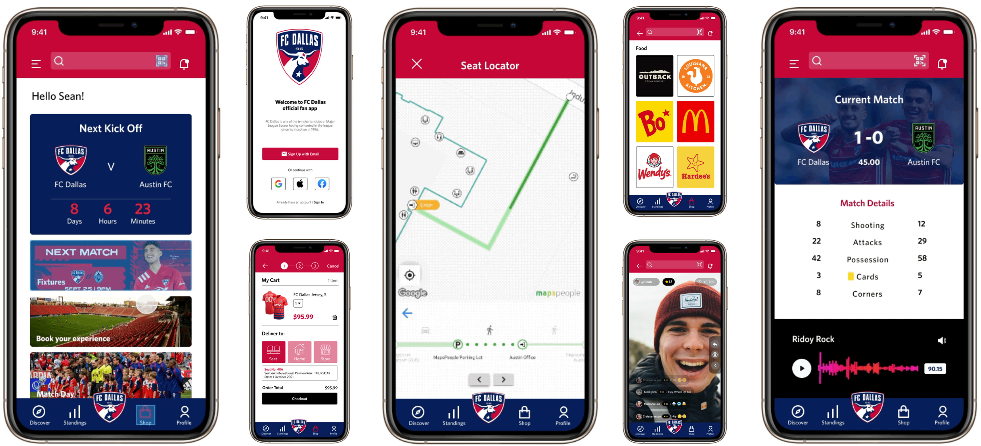 FC Dallas Mobile App Concept